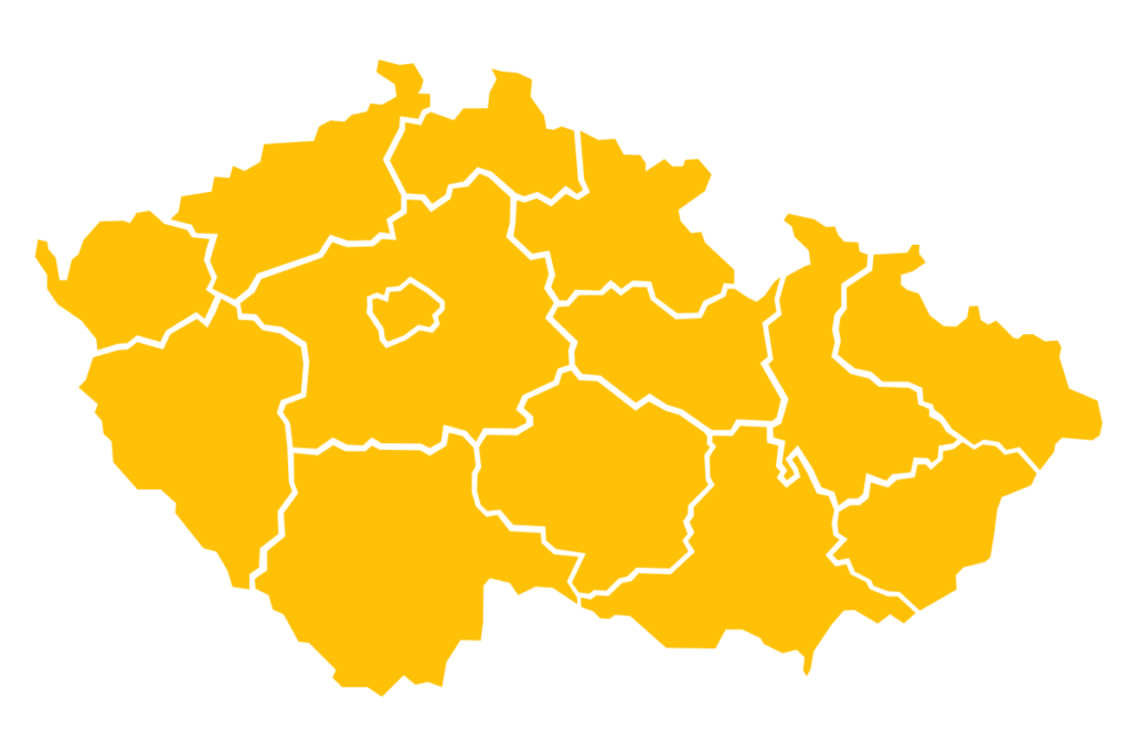 Mapa ČR - likvidace eternitu po celé České republice
